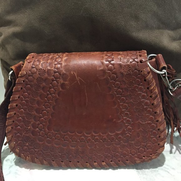 VINTAGE LEATHER SADDLE HANDBAGS - Picture 4 of 8